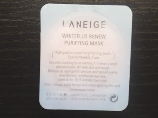 Laneige 2012春季最新產品試用 WhitePlus Renew Purifying Mask