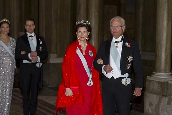 Crown Princess Victoria and her husband Prince Daniel, Prince Carl Philip and his wife Princess Sofia