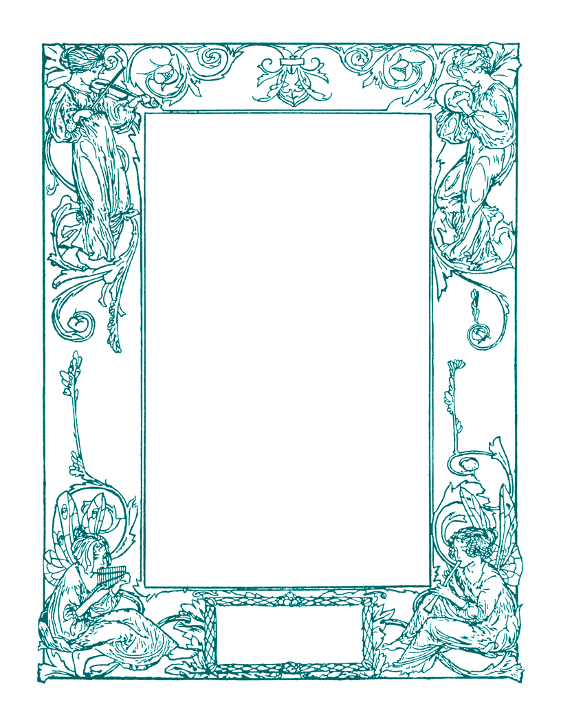 Plush Possum Studio Plush Page Frames Jewel Toned Fairy Musicians