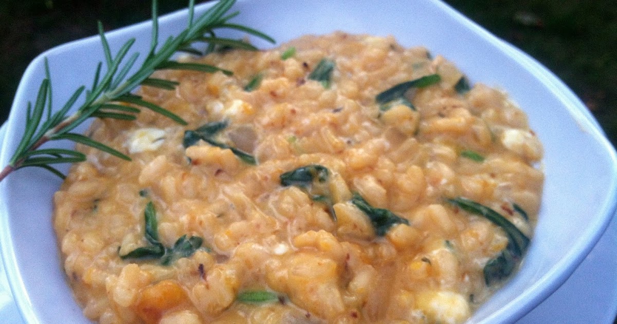 A Couple in the Kitchen Butternut Squash, Rosemary and Bleu Cheese Risotto