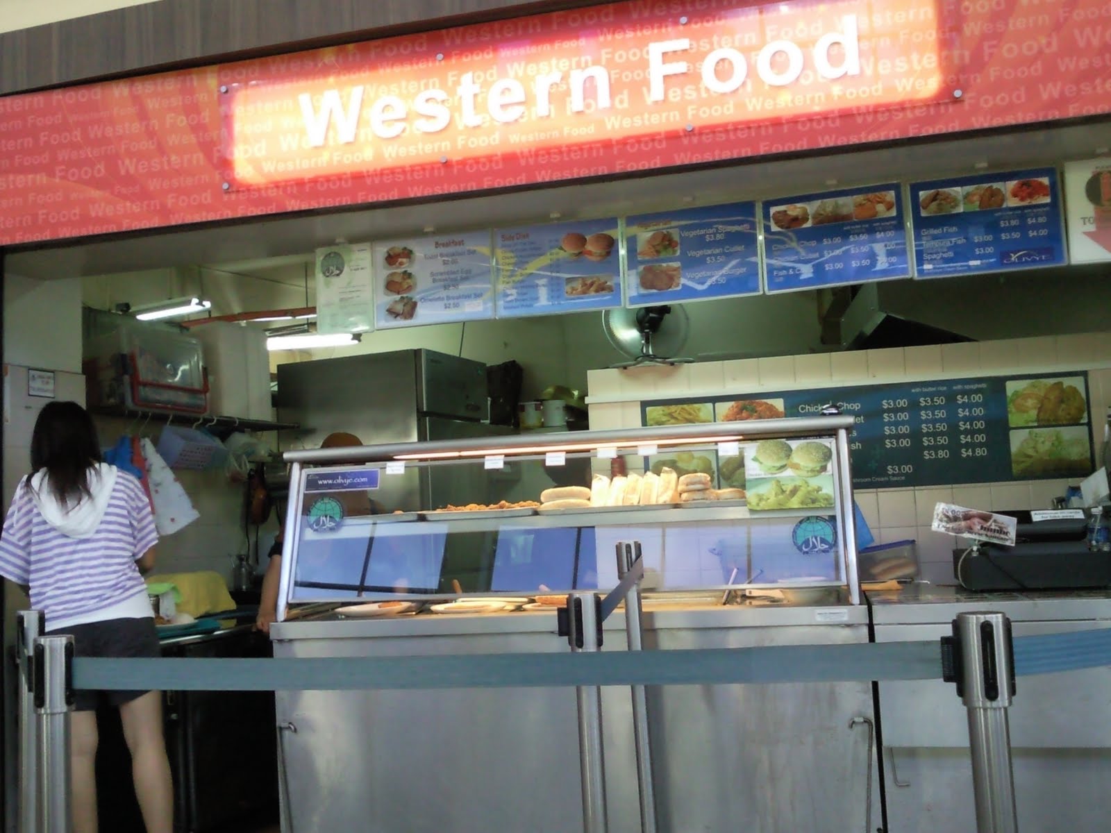 Singapore warehouse sales and events NTU Canteen B Western Food