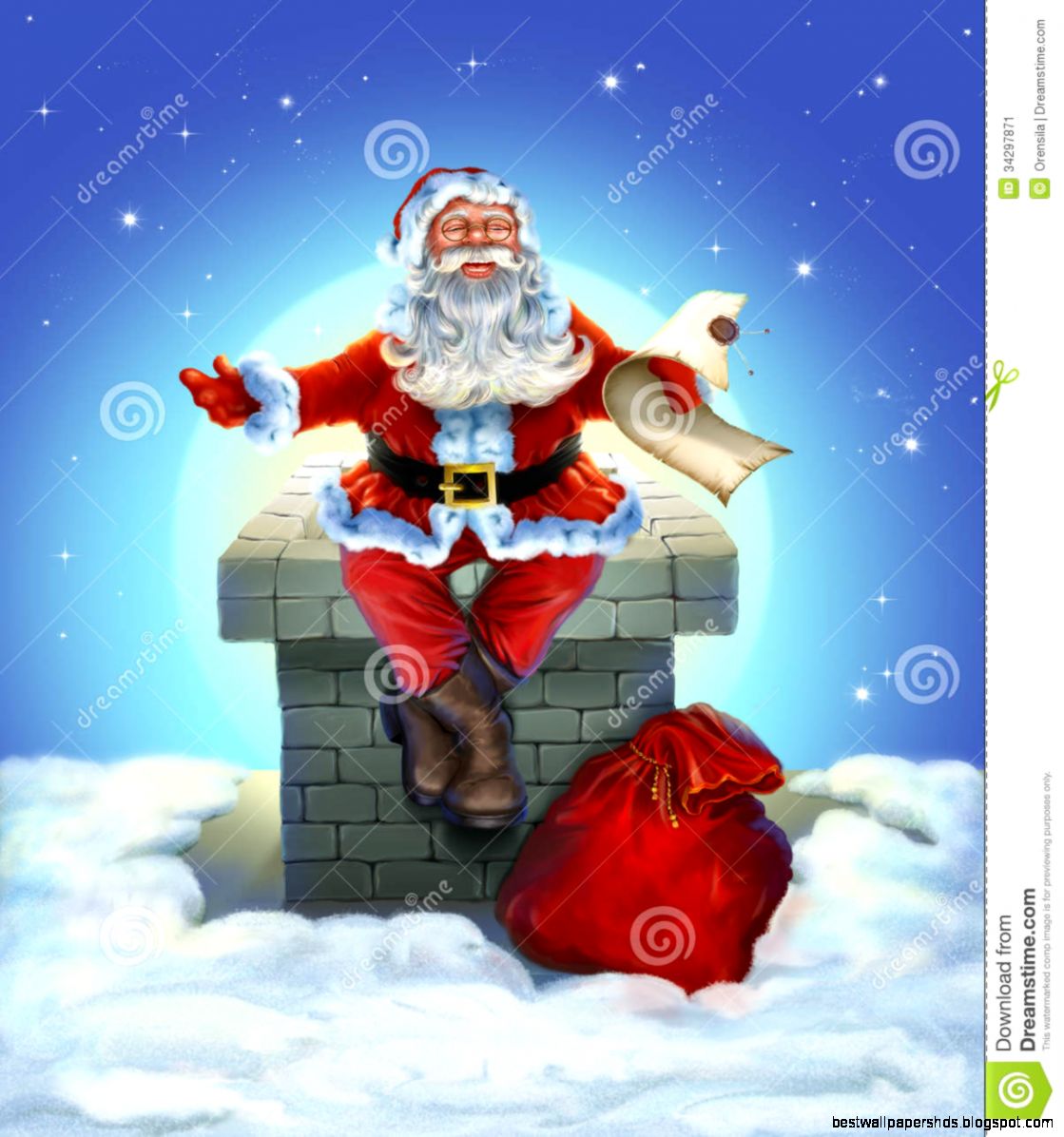 Santa Claus Sitting On The Roof Stock Image Image 34297871 Santa Claus Sitting On The Roof Stock Image Image 34297871