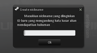 Create Nickname - Cara Daftar Game Counter Strike Online / CSO di Megaxus