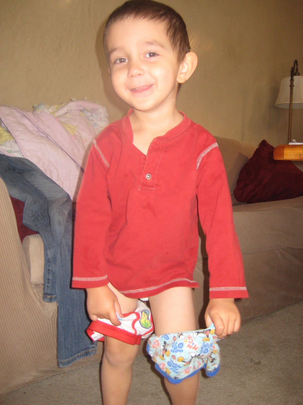 JaredLizMiaMasonBrant Potty Training/The Last of the Fall Leaves