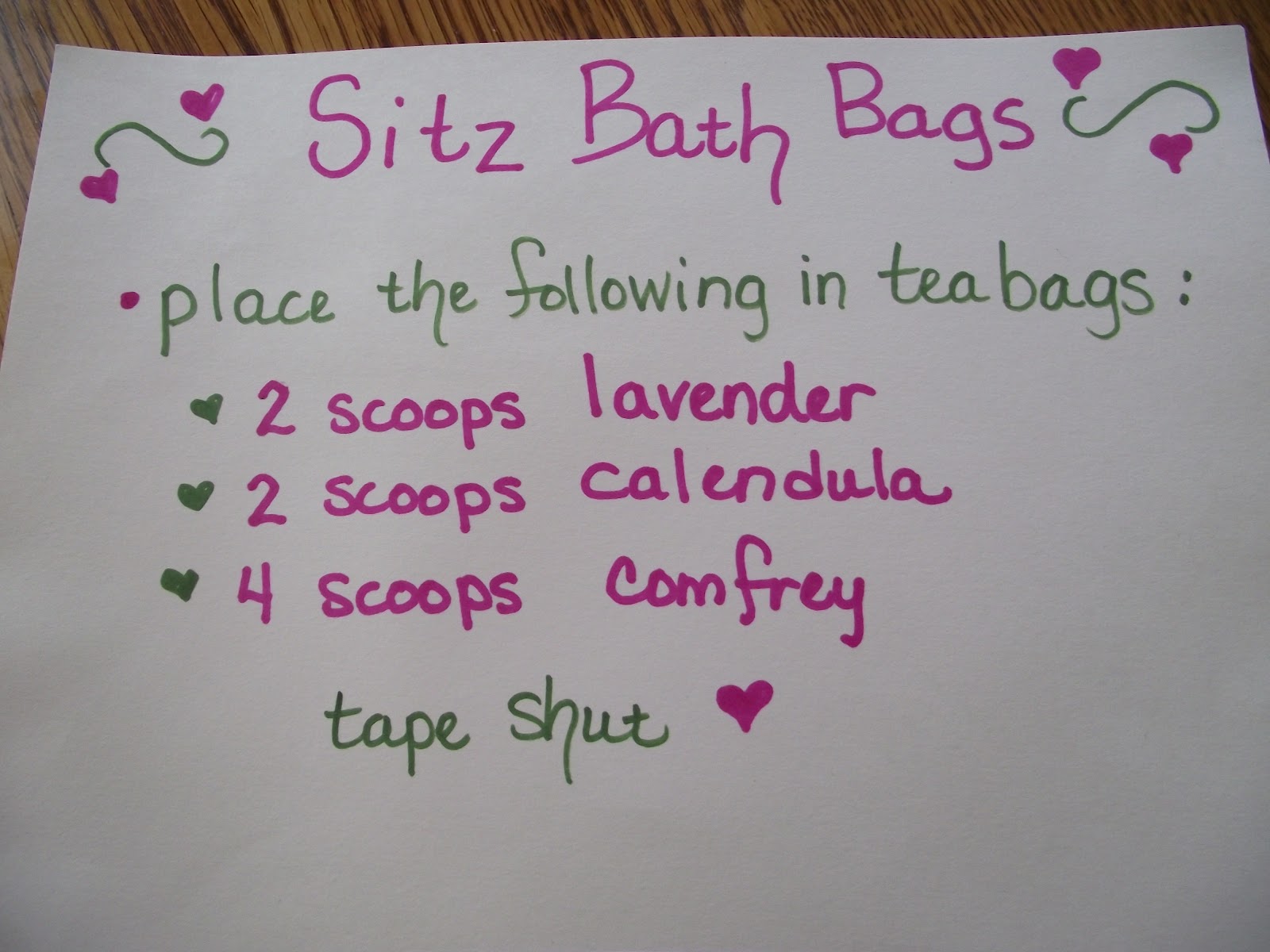 Like Mama Like Daughter How to Tuesday Sitz Bath Bags