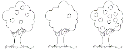 Line Drawing :: Clip Art :: Apples on Trees