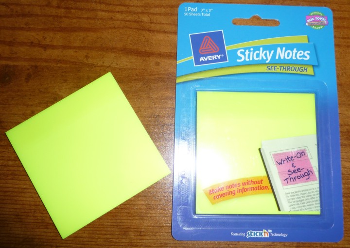 Stacy Tilton Reviews Avery® See Through Sticky Notes Giveaway (2 win