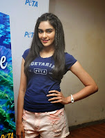 Adah Sharma Hot in Blue Top and Denim Shorts