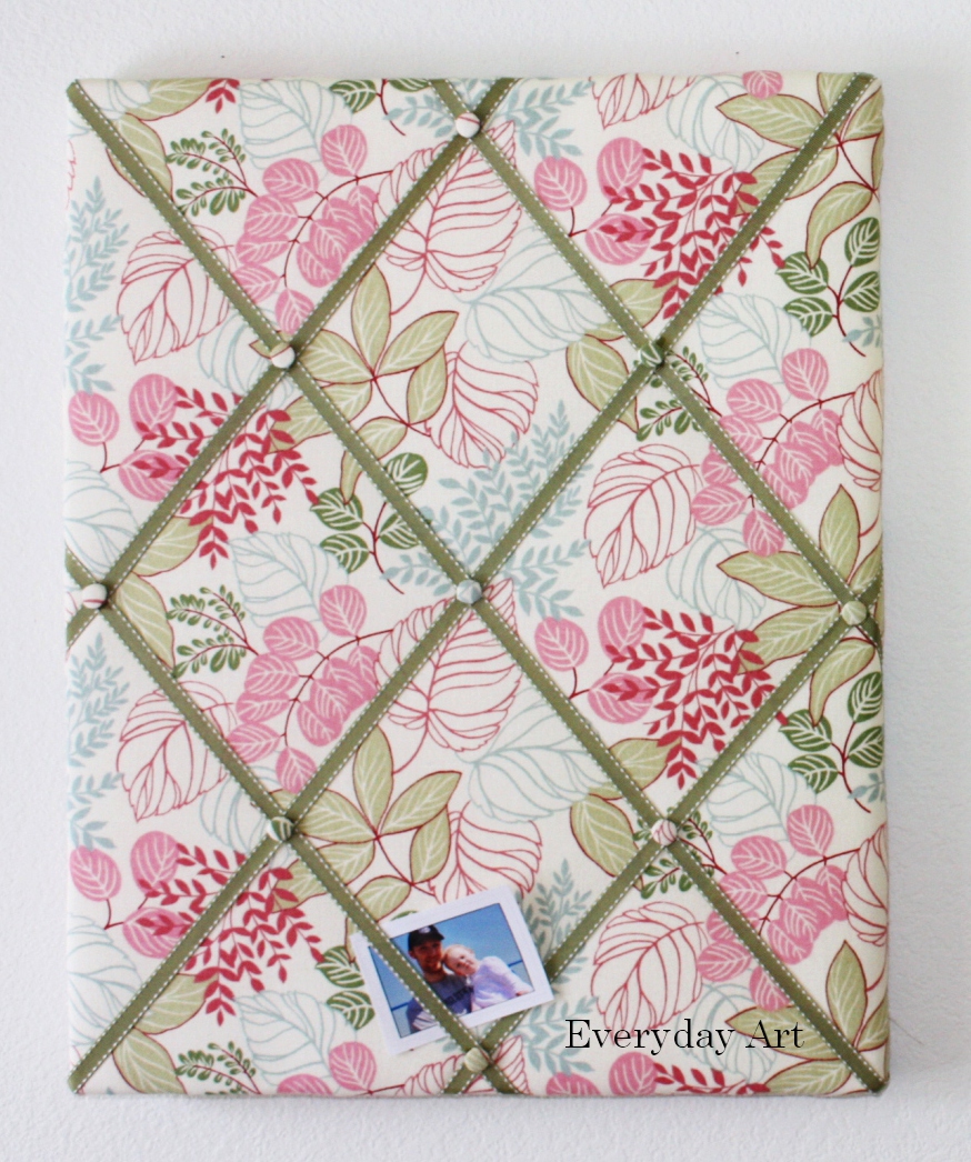 French Memo Board- Display For Photos Mementos Cards & More  Pink 