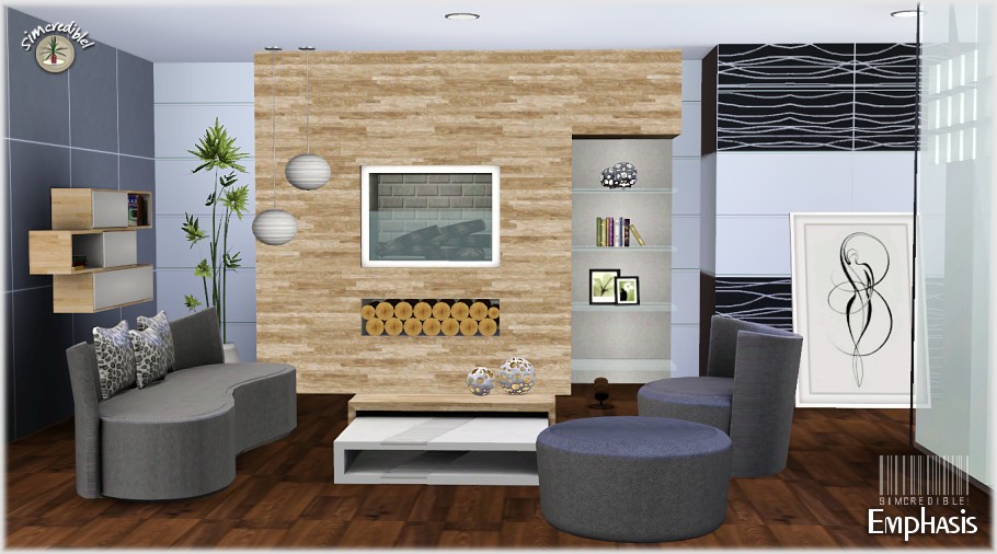 My Sims 3 Blog Emphasis Living Room Set by Simcredible Designs