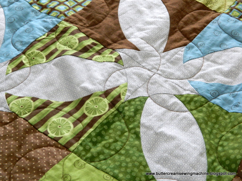 Buttercream and a Sewing Machine Winner's Bouquet Quilt