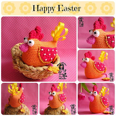 crochet pattern, crochet Vendulka, crochet Easter decoration, crochet bird pattern