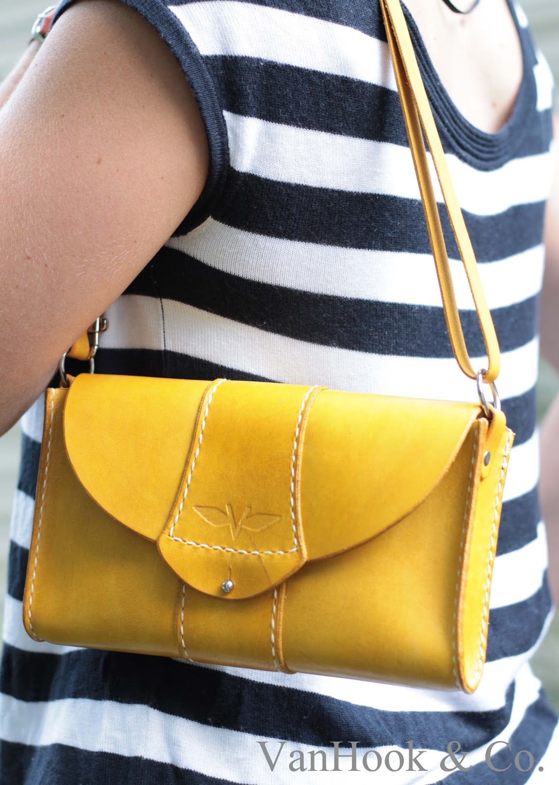 VanHook & Co. Yellow Leather Purse with Convertible Strap