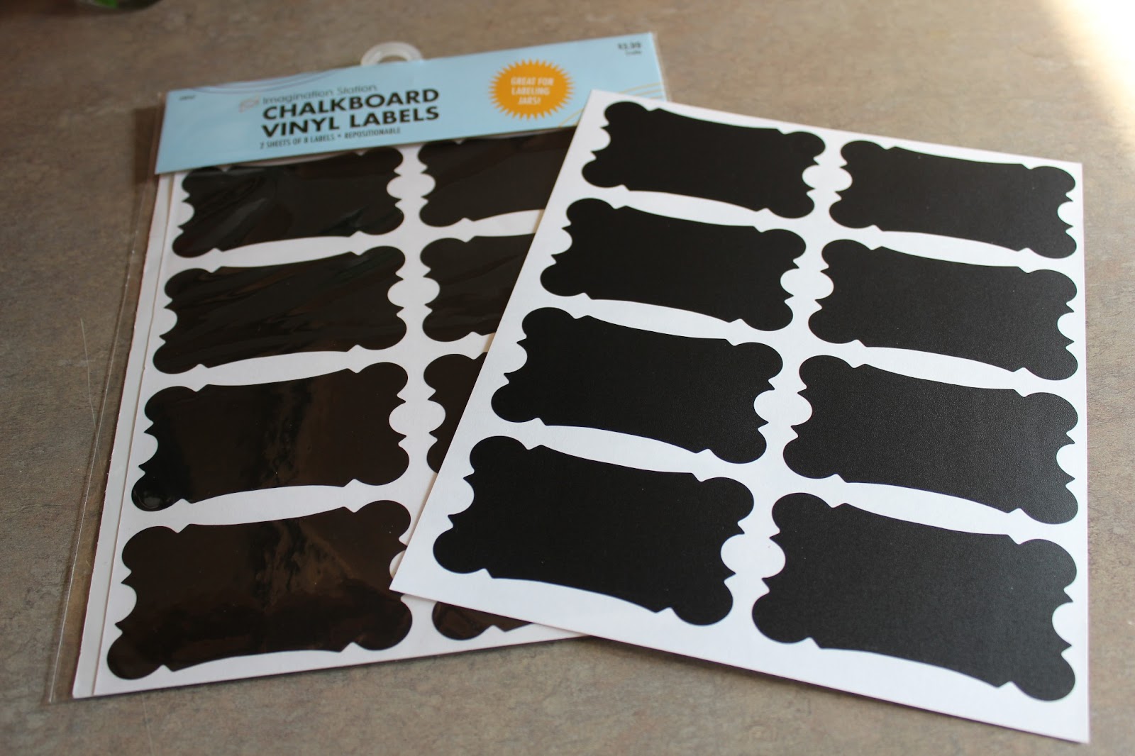 Married to Davis DIY Chalkboard Vinyl Labels