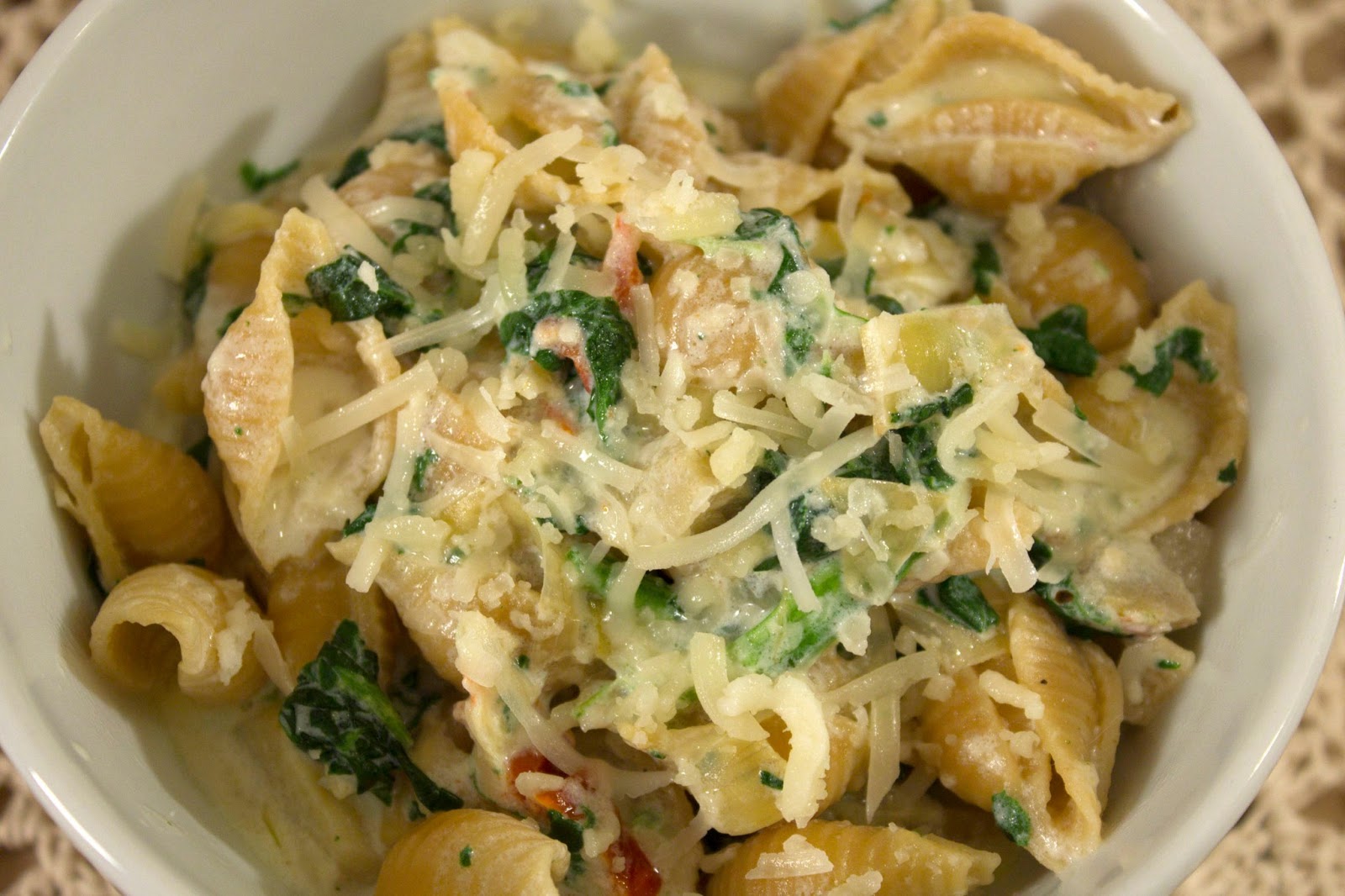 Munched Spinach Artichoke Dip Pasta