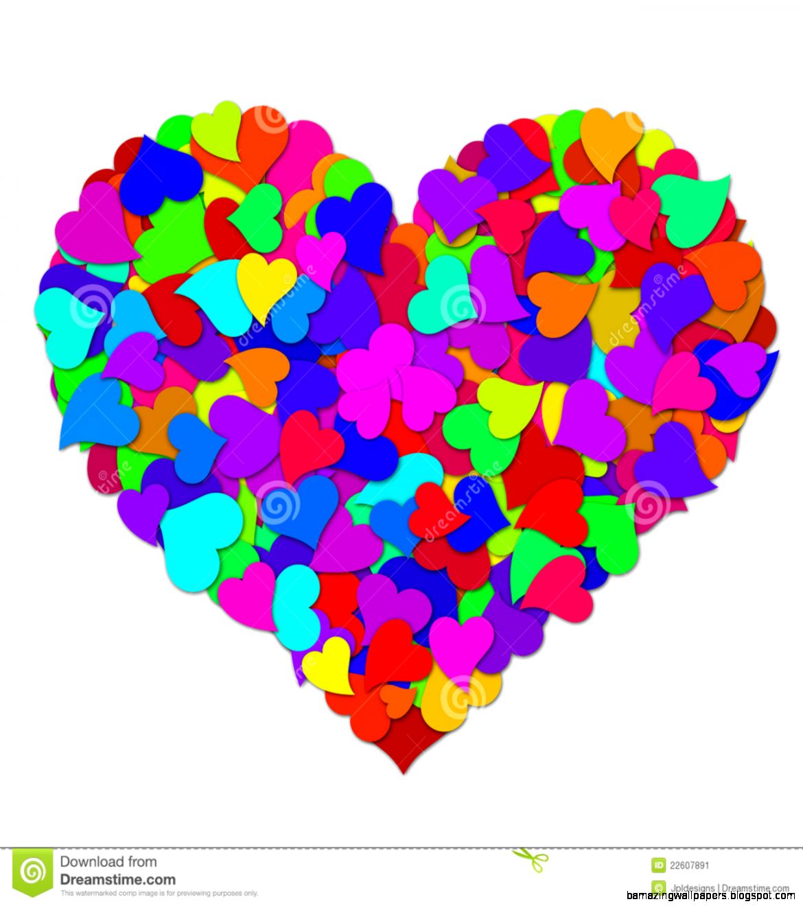 Colorful Hearts Forming Big Valentines Day Heart Stock Image Colorful Hearts Forming Big Valentines Day Heart Stock Image
