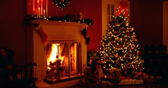 Pinheirinho de Natal e árvore decorada