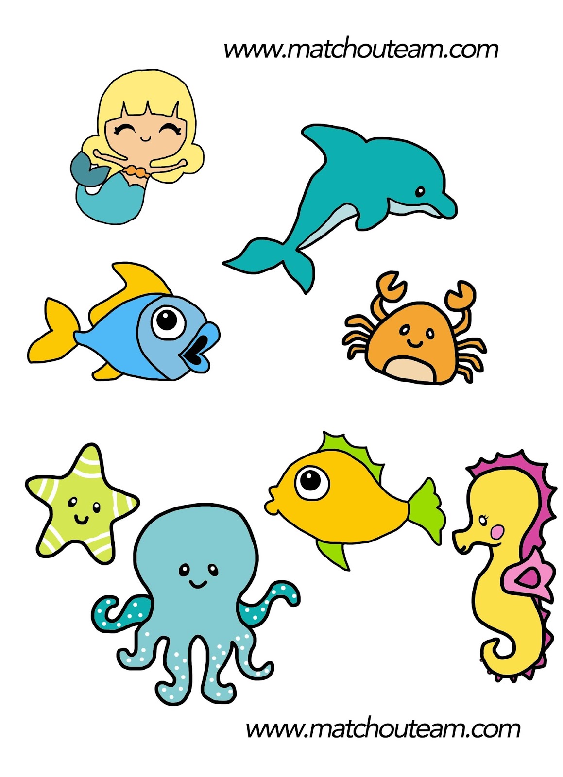 animaux de la mer illustration