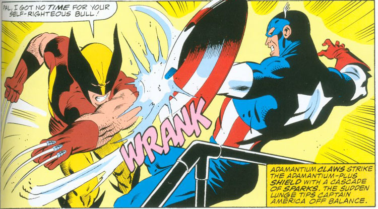 Image result for wolverine vs captain america