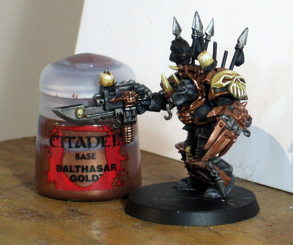 Easy rusty metal guide 1. Spray Leadbelcher 2. Shade with agrax