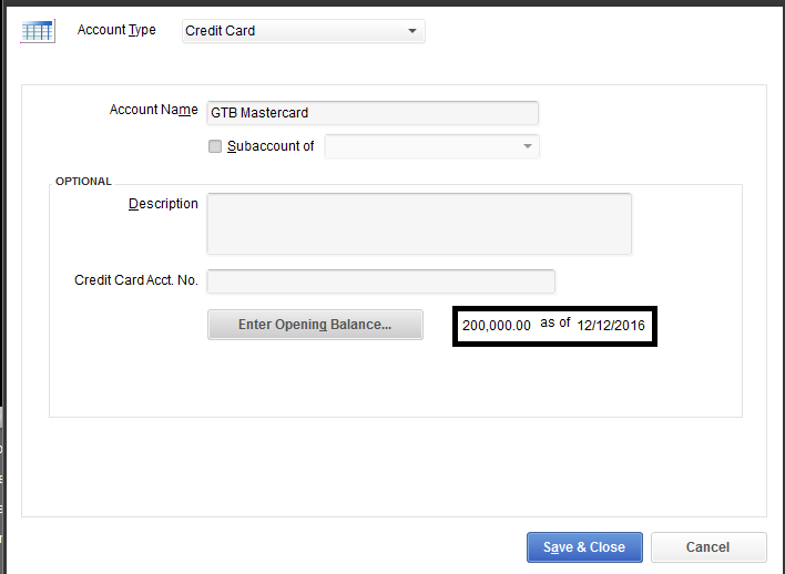 quickbooks 2012 credit card transactions