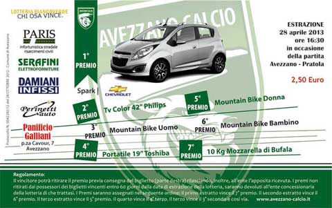 Concorso a premi Avezzano - primo premio Spark Chevrolet