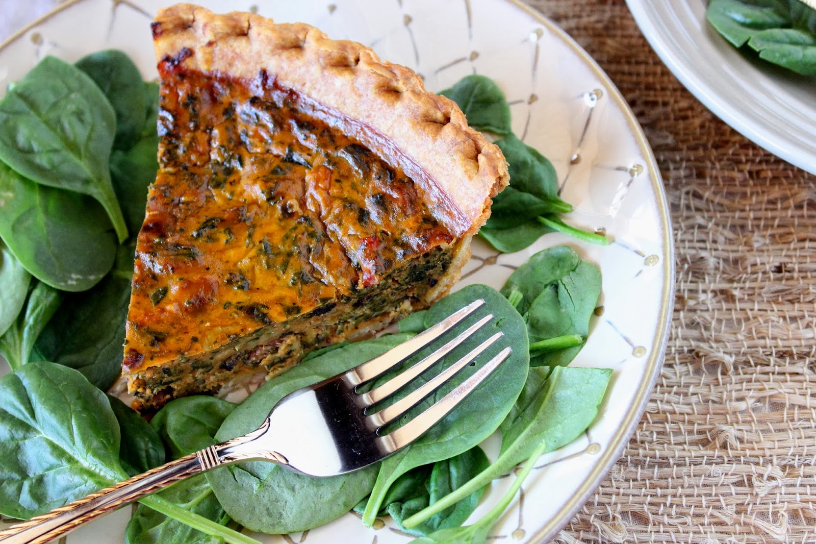 Spicy Pumpkin and Spinach Quiche SRC Kudos Kitchen by Renée