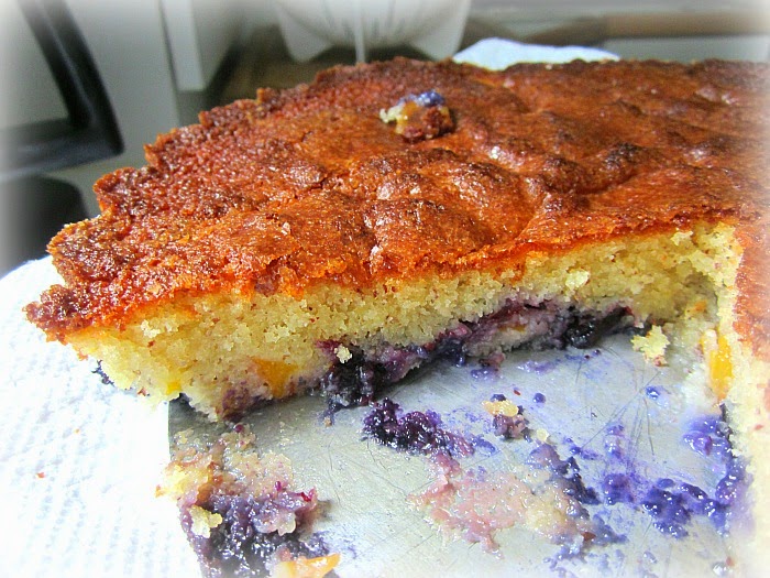 Nectarine & Blueberry Cake.....oh my!
