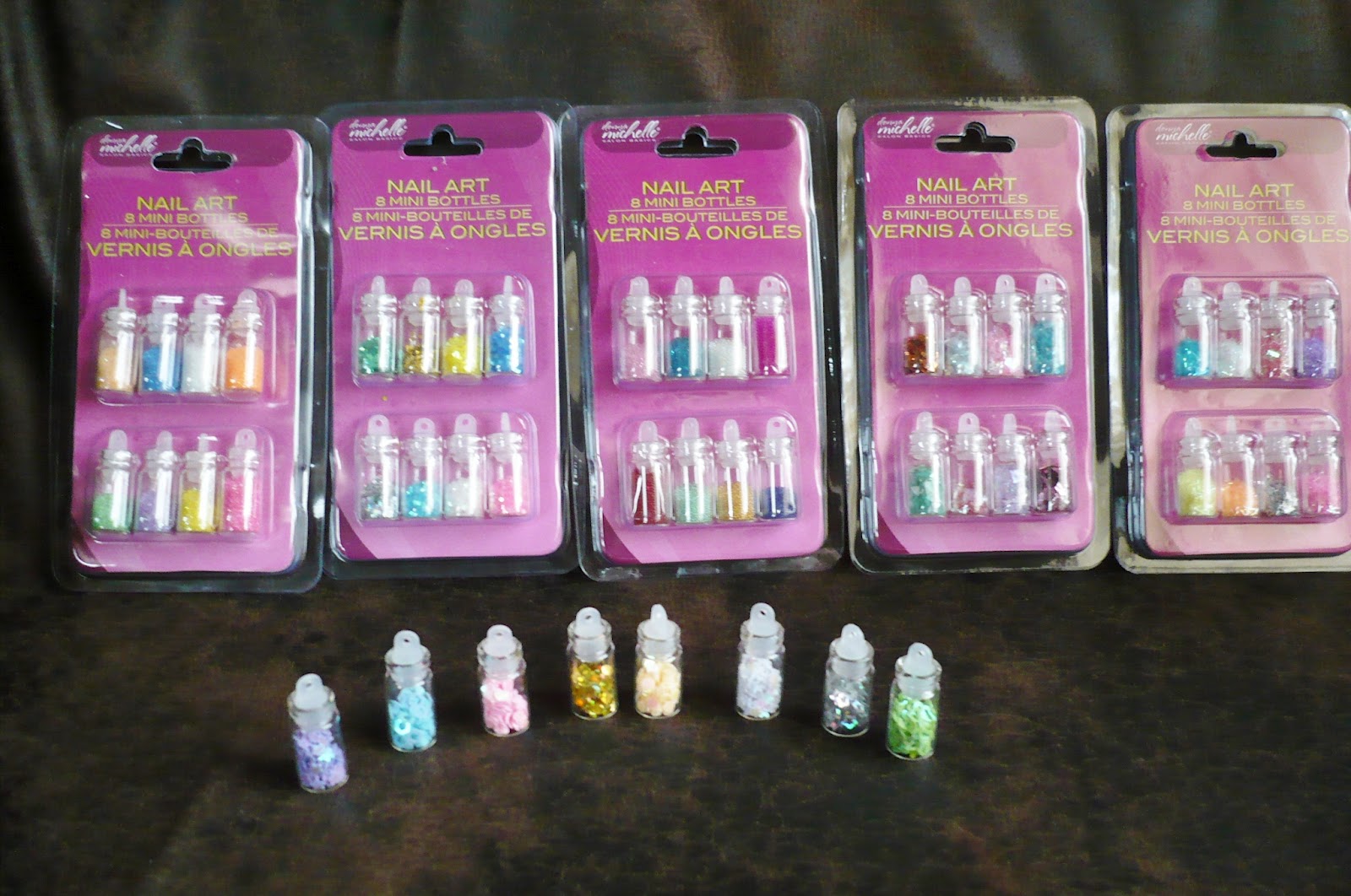 A Small Hearts Desire Mini bottles at Dollar TreeNail art