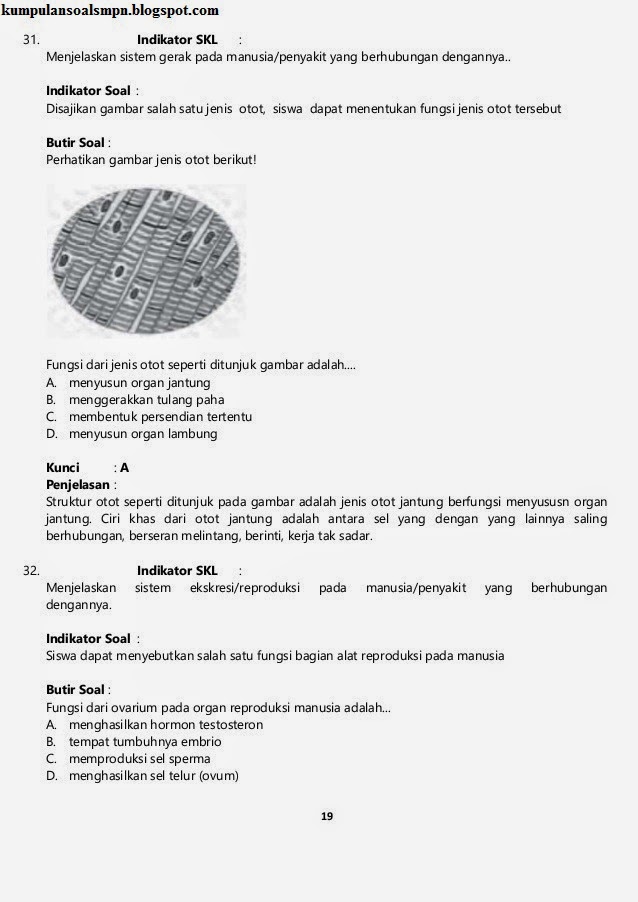 Pembahasan UN IPA SMP 2014 Kumpulan Soal dan Prediksi Pembahasan UN IPA SMP 2014 Kumpulan Soal dan Prediksi