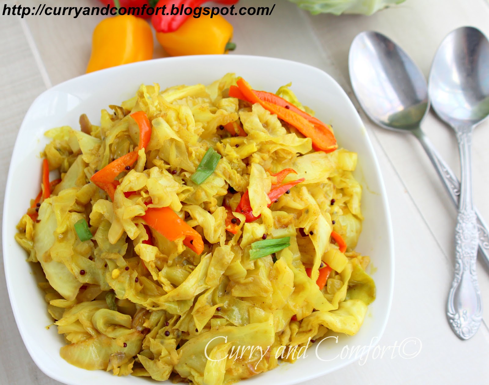 Kitchen Simmer Sweet and Sour Cabbage Curry Stir Fry (Throwback Thursday)