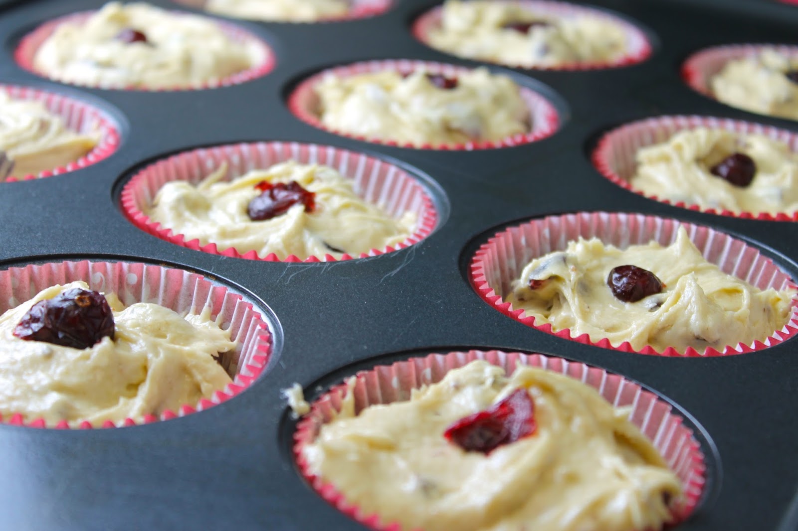 Savoir Faire Muffins de banana con arándanos secos y pecanas