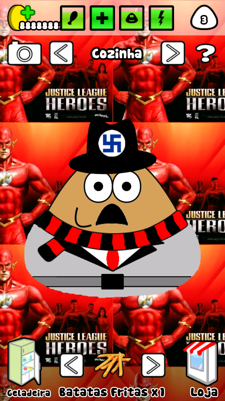 Google Play: Download-Pou Mod v1.4.17 (Liga da Justiça, Mário e outros)