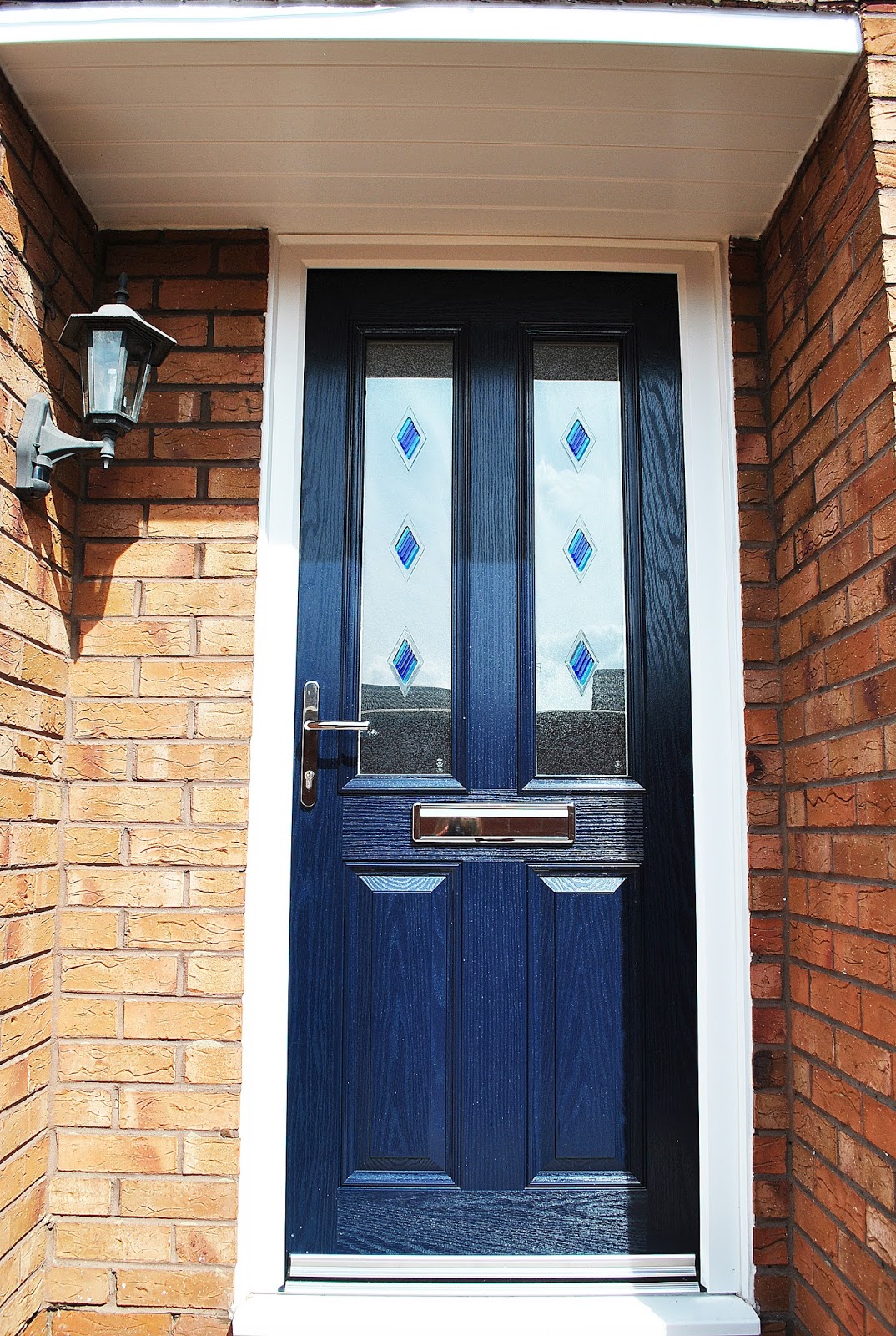 A Beautiful Installation Feels Like Home Beautiful Altmore Navy Composite Door With Stunning High Quality Finish Chrome Fixtures And Fittings