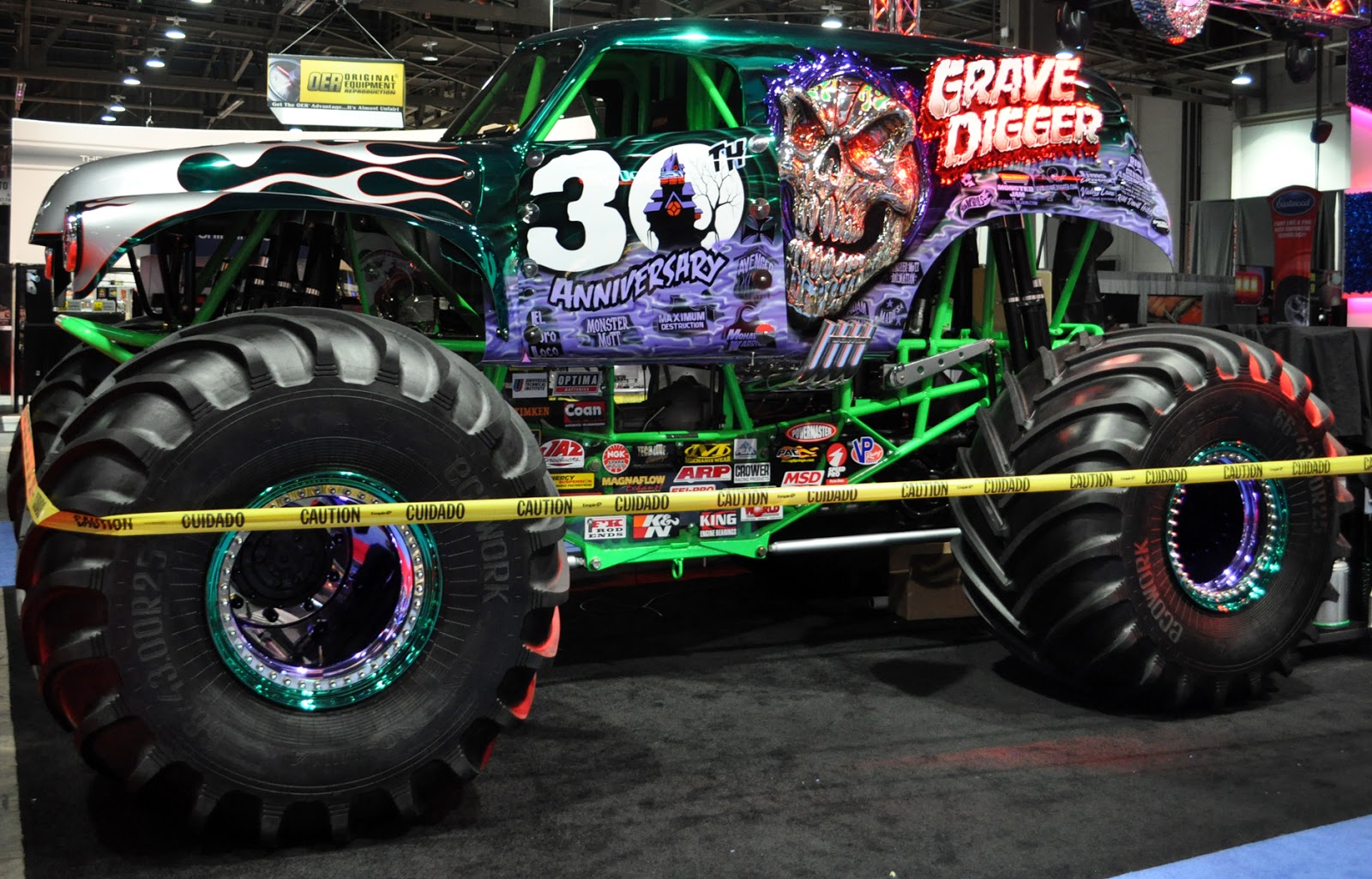 Grave Digger... the metallic chome paint is killer.