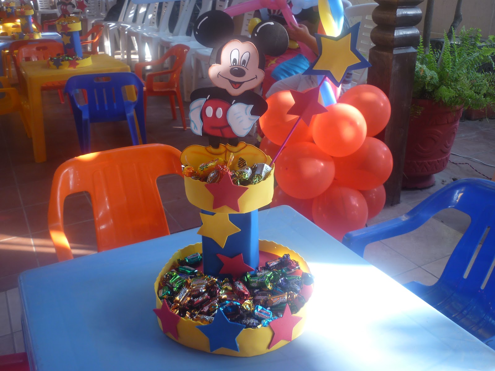 Cotillon ,chocolates y creaciones "Adixión": CENTROS DE MESA DE MICKEY ...
