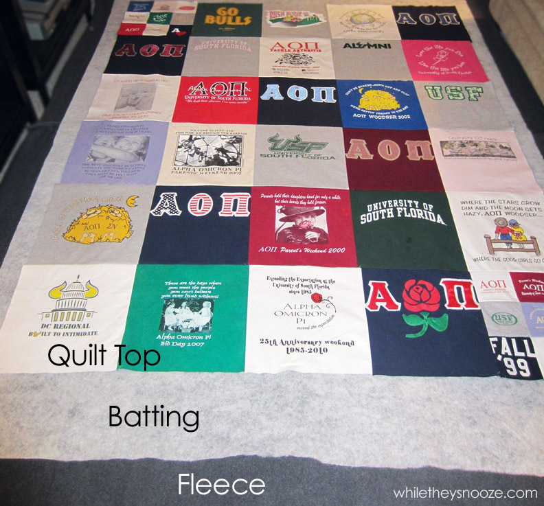 While They Snooze Fall TShirt Quilt Tutorial