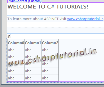 Gridview on a aspx page Gridview on a aspx page