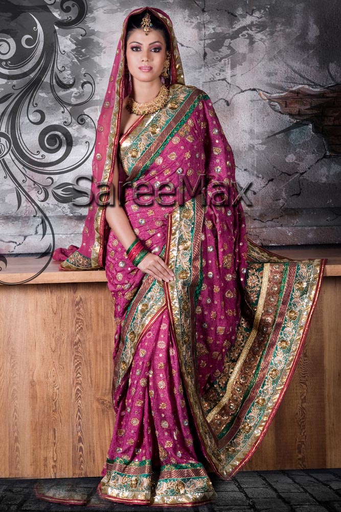 Bridal Sarees with Dupatta Bridal Wears