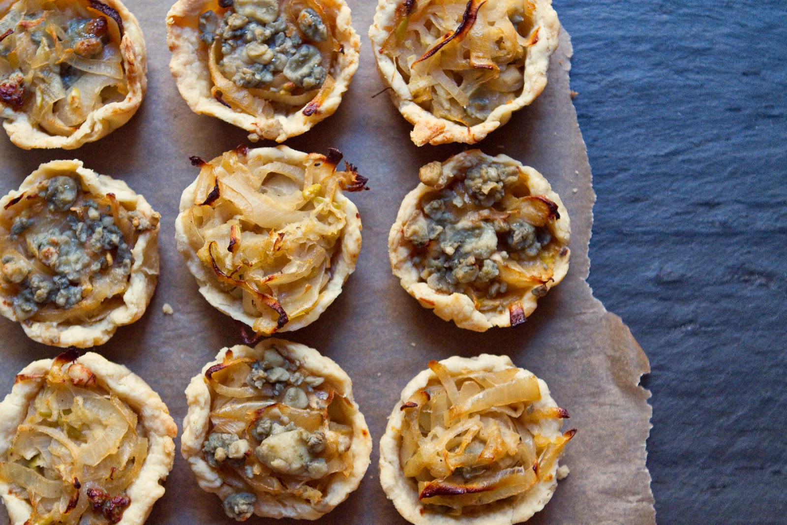 Little Market Kitchen Caramelized Onion and Apple Tartlets with Blue