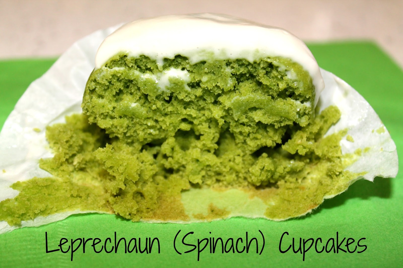 Pretty Little Pantry Leprechaun (Spinach) Cupcakes