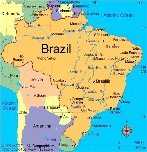 Brazil A Large South American Country