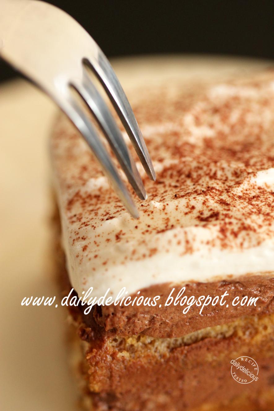 dailydelicious Diplomatico Chocolate and coffee no bake cake.