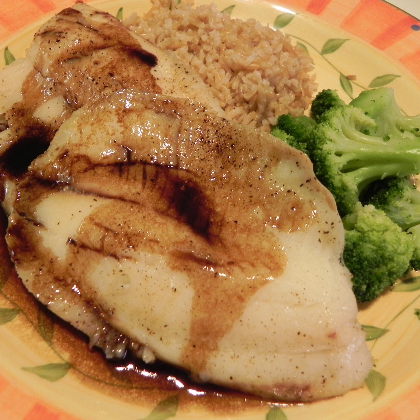 Donna The Domestic Diva Baked Tilapia With Balsamic Browned Butter Glaze