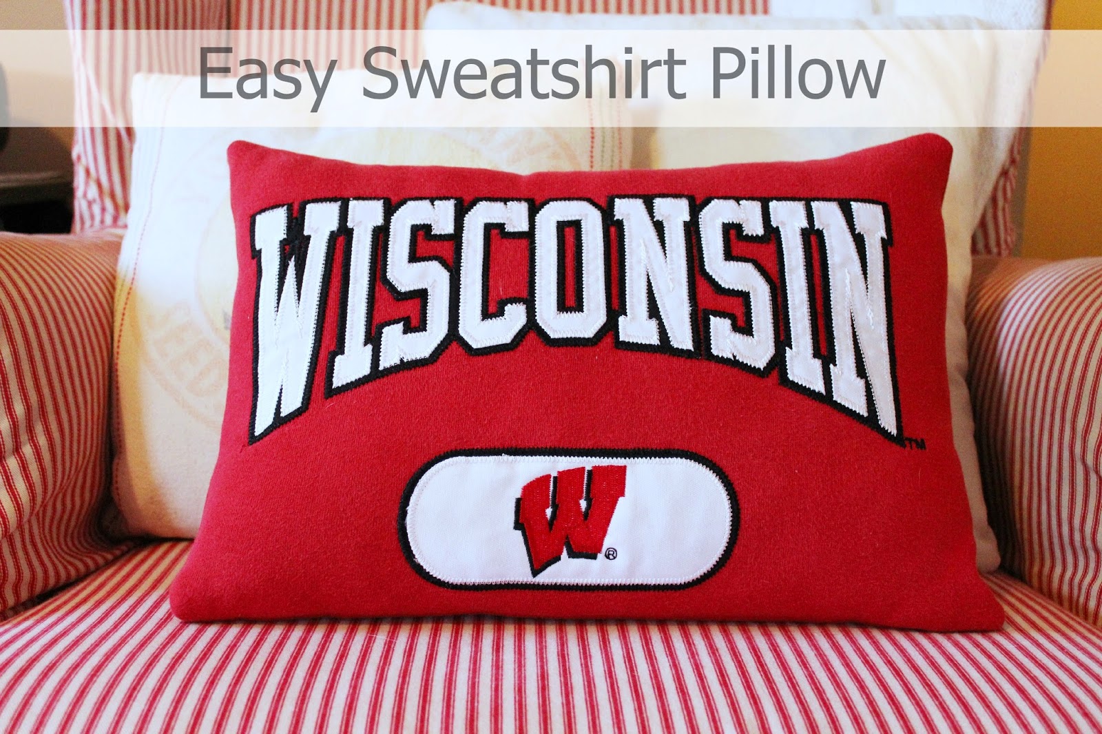 Happy At Home Sewing a Sweatshirt Pillow