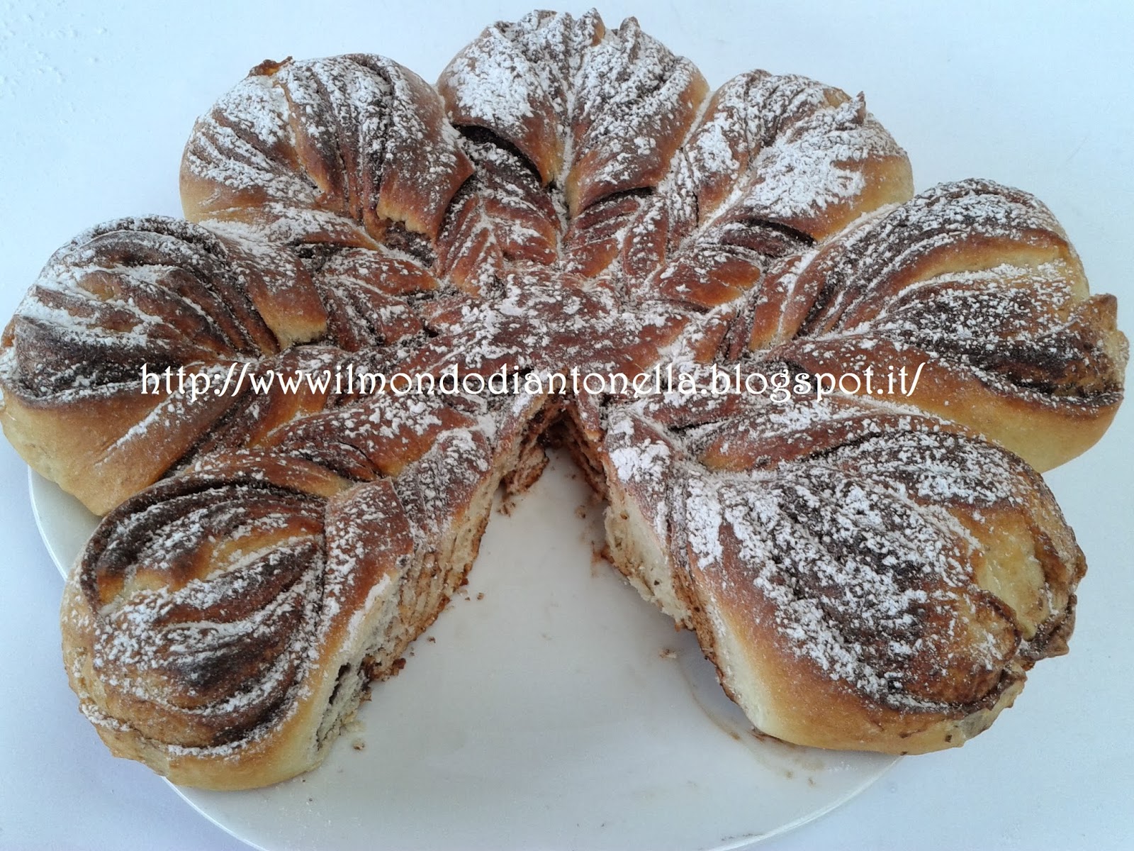 Fiore di pan brioche alla nutella bimby Fare di Una Mosca