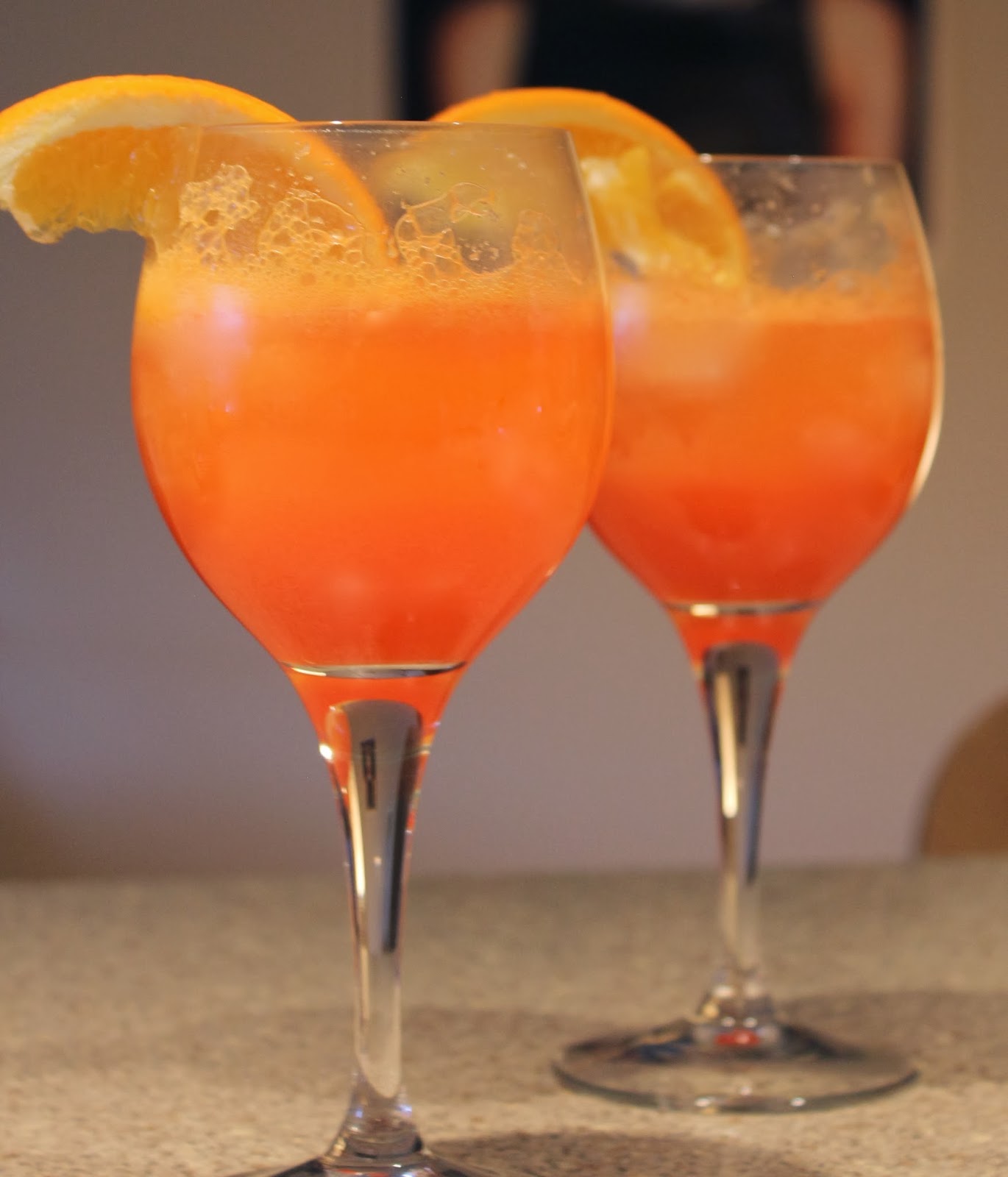 Pudica's Food Corner Blood Orange Aperol Prosecco Cocktail