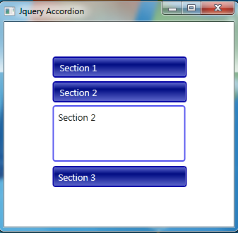 Jquery Accordion WPF - jQuery 2 DotNet