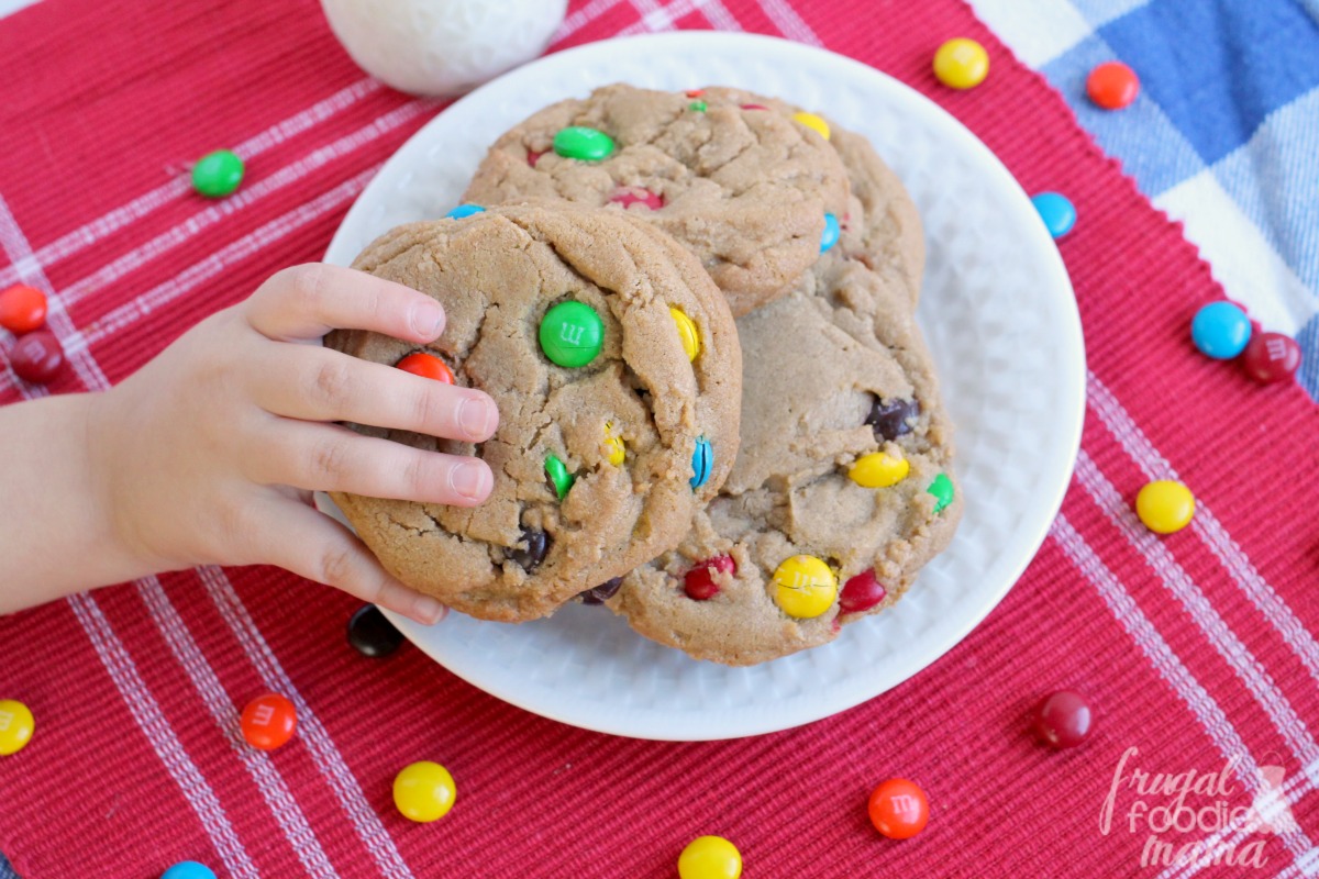Frugal Foodie Mama Bakery Style Cookie Butter M&M's Cookies