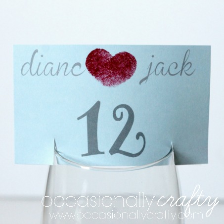 Fingerprint Wedding Table Numbers Occasionally Crafty